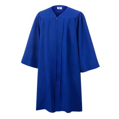 SAMDEEMI Unisex Adult Matte Graduation Gown Only, for High School, Bachelor, Choir Robes, Pulpit Robe, Pastor and Halloween, royal 48" Plus