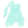 YOOJIA Kids Girls One Shoulder Wedding Bridesmaid Dress Pleated Chiffon Flower Girl High-Low Dress Proms Ball Gown Z Mint Green 12 Years view 4
