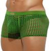 Arjen Kroos Men's Sexy Trunks Sheer Mesh Underwear Novelty Low Rise Lingerie Green view 1