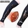 COOLOMG Football Arm Sleeve with Sticky Grips Forearm and Elbow Sun Protection Sleeve Youth Adult 1 Piece,Single Black M view 2