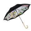 ZAEGO Umbrellas for Rain Floral Golf Umbrella Automatic Open Stick Umbrella Wooden Hook Handle Windproof Large Cane Umbrella Umbrellas for Rain Windproof (Size : 85CM) view 1