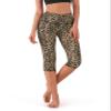 ODODOS Women's High Waisted Printed Yoga Capris with Pocket, Tummy Control Non See Through Workout Sports Running Athletic Capri Leggings, Leopard, Large view 1