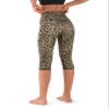 ODODOS Women's High Waisted Printed Yoga Capris with Pocket, Tummy Control Non See Through Workout Sports Running Athletic Capri Leggings, Leopard, Large view 3
