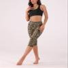 ODODOS Women's High Waisted Printed Yoga Capris with Pocket, Tummy Control Non See Through Workout Sports Running Athletic Capri Leggings, Leopard, Large view 4