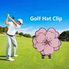 1Pcs Pink Flower Golf Ball Marker with Golf Hat Clip, Magnetic Golfball Hat Clip for Golf Cap Golf Accessories view 3