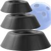 TonGass 3-Pack Bowling Ball Display Stands Compatible with All Bowling Balls, Plastic Bowlings Ball Cup, Basketball Holder Ring, Softballs Base Rack for Displaying, Cleaning, Sanding, Storing - Black view 1