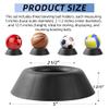 TonGass 3-Pack Bowling Ball Display Stands Compatible with All Bowling Balls, Plastic Bowlings Ball Cup, Basketball Holder Ring, Softballs Base Rack for Displaying, Cleaning, Sanding, Storing - Black view 2