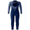 winying Kids Girls Mesh Splice Long Sleeve One Piece Gymnastics Leotard Rhinestones Hollow Back Full Length Unitard Navy Blue 12 Years view 2