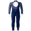 winying Kids Girls Mesh Splice Long Sleeve One Piece Gymnastics Leotard Rhinestones Hollow Back Full Length Unitard Navy Blue 12 Years view 4
