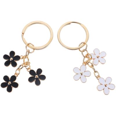 Didiseaon 2pcs Flower Keychain Bag Charm Pendant Keyring for Women Compact Keychain Hanging Decor for Backpack and Handbag Premium Flower Charms for Access