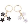 Didiseaon 2pcs Flower Keychain Bag Charm Pendant Keyring for Women Compact Keychain Hanging Decor for Backpack and Handbag Premium Flower Charms for Access view 1