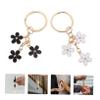 Didiseaon 2pcs Flower Keychain Bag Charm Pendant Keyring for Women Compact Keychain Hanging Decor for Backpack and Handbag Premium Flower Charms for Access view 2