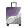 Ombre Purple Luggage Cover - L Travel Suitcase Cover Essentials Protector Accessories, Personalized Print Clear Waterproof Carry On Baggage Storage Covers Abstract Geometric Grey Modern White view 1