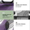Ombre Purple Luggage Cover - L Travel Suitcase Cover Essentials Protector Accessories, Personalized Print Clear Waterproof Carry On Baggage Storage Covers Abstract Geometric Grey Modern White view 2