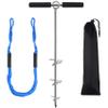 Sand Anchor for Boat 36",Chromium-Plated Steel Beach Anchor Boat Sand Anchor with Bungee Dock Line to Hold Watercraft Secure, Jet Skis,Kayak,PWC ect.Apply to the Sandbar Anchor or Shallow Water Anchor view 1