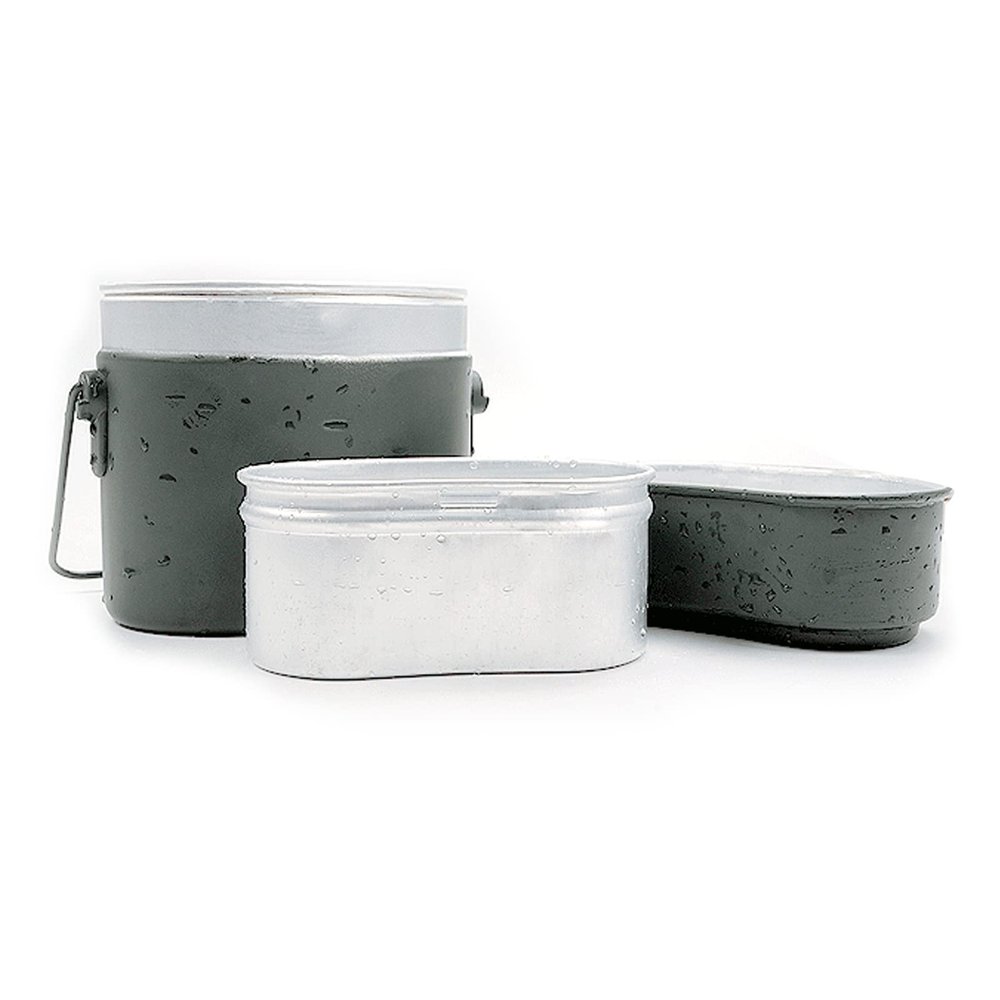 VBESTLIFE Multifunction German Mess Tin, Aluminium Alloy Portable Lunch Box for Outdoor Camping