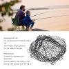 Keenso Replacement Fishing Net Deepened Soft Flexible Rubber Fishing Landing Mesh for Angler Black view 3