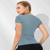 Loovoo Athletic Shirts Women Short Sleeve Running T-Shirt with Thumbholes Stretch Breathable Base Layer Top view 4