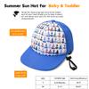 Kids Baseball Hat Visor, Toddler Boy Girl Sun Protection Hat Cotton Hats,Sun Hat for Baby Little Girls Boys Children (2-5 Years view 2
