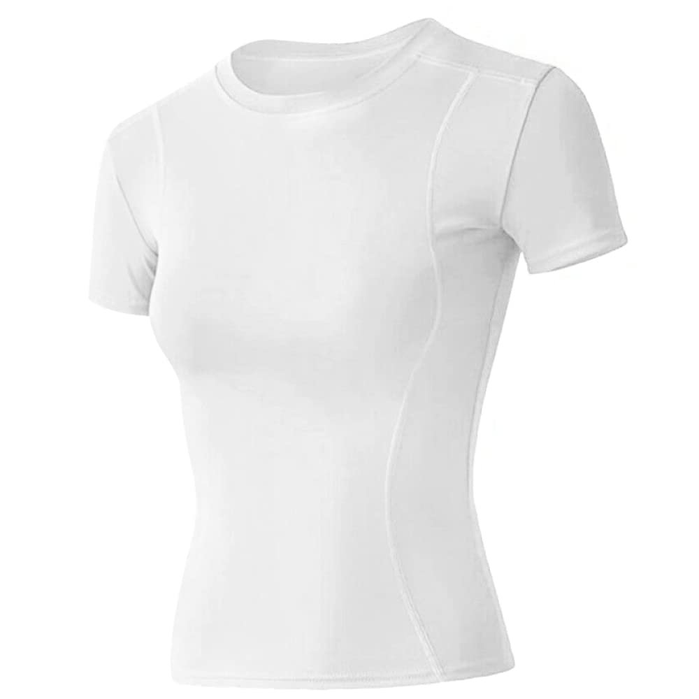 Loovoo Seamless Short Sleeve Workout Shirts for Women, Quick Dry Slim Fit with Thumb Hole T-Shirt Running Yoga Gym Workout Top