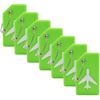 7 Pack Silicone Luggage Tag Baggage Handbag Travel Bag Tags with Name ID Card Perfect to Quickly Spot Luggage Suitcases (Green) view 1