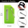 7 Pack Silicone Luggage Tag Baggage Handbag Travel Bag Tags with Name ID Card Perfect to Quickly Spot Luggage Suitcases (Green) view 3