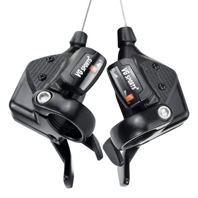 VG SPORTS MTB Bike Shifter Levers, 2x8 16Speed Left Right Lever Shifter Kits with Gear Indicator
