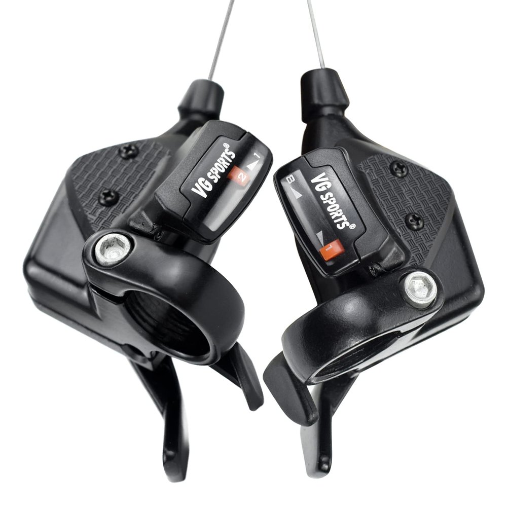 VG SPORTS MTB Bike Shifter Levers, 2x8 16Speed Left Right Lever Shifter Kits with Gear Indicator