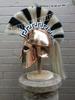 ACTIVE INDUSTRIES Greek Corinthian Helmet With White And Black Plume Adult Helmet Medieval Armor Greek Hoplite Helmet 18 Gauuge Steel With Wooden Stand view 1