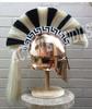 ACTIVE INDUSTRIES Greek Corinthian Helmet With White And Black Plume Adult Helmet Medieval Armor Greek Hoplite Helmet 18 Gauuge Steel With Wooden Stand view 2