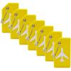 7 Pack Silicone Luggage Tag Baggage Handbag Travel Suitcase Tags with Name ID Card Perfect to Quickly Spot Luggage Suitcase (Yellow view 1