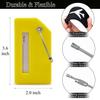 7 Pack Silicone Luggage Tag Baggage Handbag Travel Suitcase Tags with Name ID Card Perfect to Quickly Spot Luggage Suitcase (Yellow view 3