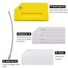 7 Pack Silicone Luggage Tag Baggage Handbag Travel Suitcase Tags with Name ID Card Perfect to Quickly Spot Luggage Suitcase (Yellow view 4