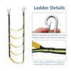 HWIMARINE Boat Rope Ladder - 5 Steps Marine Detachable Ladder Extension for Inflatable Boat, Kayak, Saiboat, Motorboat, Canoeing (5-Step) view 3