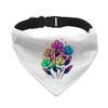 Flower Pet Bandana Collar - Beautiful Scarf Collar - Graphic Dog Bandana - L view 1