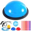 Honoson Half Ball Trainer Yoga Ball with Resistant Band Foot Pump Set, Half Exercise with Fitness Elastic Belt Hedgehog Balance Pods for Core Stability Full Body Workout Gym(Blue,23.2 Inch) view 1