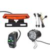 Headlight and Tail Light Sets, 24V to 48V Front Rear Warning Lights Kit, E-Bike Headlight Turn Signal Rear Light with Switch for Electric Bike Scooter 24-48V view 1