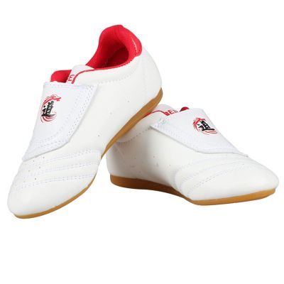 DAFLIN Martial Arts Taewondo Shoes, Breathable Unisex Sports Boxing Karate Kung Fu Tai Chi Shoes for Children Teenager Adults (Color : White, Size : 5 US)