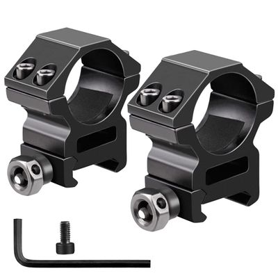 LONSEL 1'' Picatinny Scope Rings, 2Pcs Medium Profile 1 Inch Scope Ring Mounts for Picatinny Rail