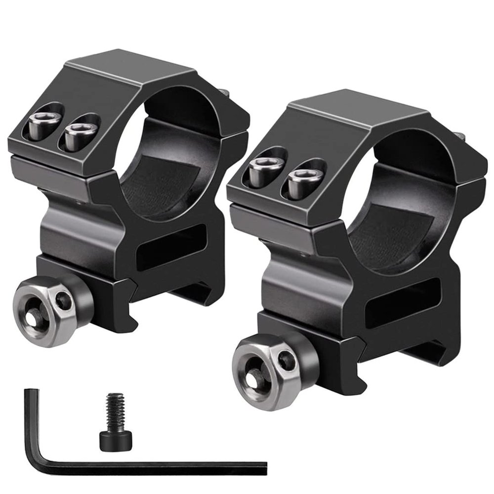 LONSEL 1'' Picatinny Scope Rings, 2Pcs Medium Profile 1 Inch Scope Ring Mounts for Picatinny Rail