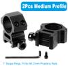 LONSEL 1'' Picatinny Scope Rings, 2Pcs Medium Profile 1 Inch Scope Ring Mounts for Picatinny Rail view 2