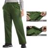 iCreek Women's Rain Pants Waterproof Hiking Pants Windproof Lightweight Over Pants Work Rain Outdoor for Golf, Fishing (Army Green, Medium/31 Inseam) view 4