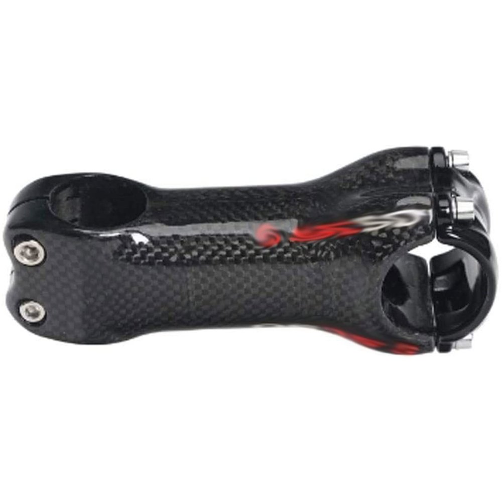 ZECHAO 3K Carbon Bike Stem,31.8mm Carbon Fiber Riser 70-130mm Bike Stem Mountain Bike Short Handlebar Stems Road Bike 6/17 Degrees Stems Bike Stem (Color : 17, Size : 130mm)