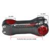 ZECHAO 3K Carbon Bike Stem,31.8mm Carbon Fiber Riser 70-130mm Bike Stem Mountain Bike Short Handlebar Stems Road Bike 6/17 Degrees Stems Bike Stem (Color : 17, Size : 130mm) view 3