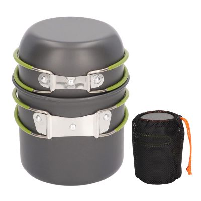 Portable Camping Stove and Backpacking Stove Compatible , Outdoor Camping Pots and Pans Set , Camping Cookware Mess Kit for Backpacking Gear , Backpack Camping Pot and Pans Set , Camping Cooking Set