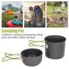 Portable Camping Stove and Backpacking Stove Compatible , Outdoor Camping Pots and Pans Set , Camping Cookware Mess Kit for Backpacking Gear , Backpack Camping Pot and Pans Set , Camping Cooking Set view 2