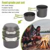 Portable Camping Stove and Backpacking Stove Compatible , Outdoor Camping Pots and Pans Set , Camping Cookware Mess Kit for Backpacking Gear , Backpack Camping Pot and Pans Set , Camping Cooking Set view 3