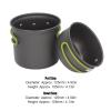Portable Camping Stove and Backpacking Stove Compatible , Outdoor Camping Pots and Pans Set , Camping Cookware Mess Kit for Backpacking Gear , Backpack Camping Pot and Pans Set , Camping Cooking Set view 4