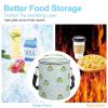Insulated Leakproof Beach Cooler Bag, Green Frog Green Floral Portable Waterproof Beach Tote Bag with Adjustable/Removable Shoulder Strap and Double Zipper Closure for Men Women view 4