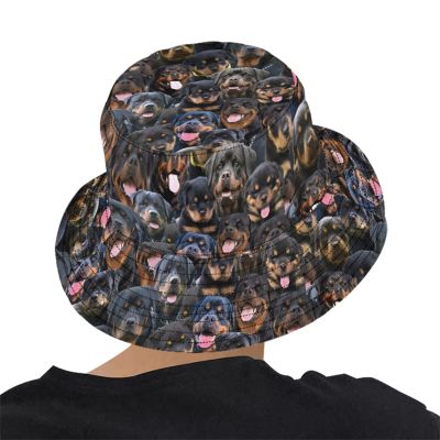 Gift for Rottweiler Lover/Dog Mom, Rottweiler Print Bucket Hats Outdoor Sun Hat Fisherman Cap for Women Men